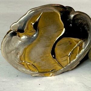 Charmant Belts Inc Belt Buckle Cranes Drink Water Painted Enamel Beverly Hills